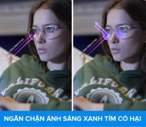 mắt kính chống tia UV và ánh sáng xanh